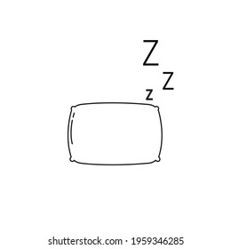 sleep pillow vector icon. bed cushion pillow relax logo. vector illustration