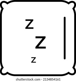 Sleep pillow vector icon. Bed cushion pillow relax logo