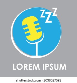 Sleep Podcast logo in vector illustration, usefull for your night show podcast