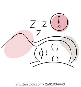 Sleep Problems concept medical illustration	