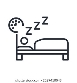 sleep quality icon. vector.Editable stroke.linear style sign for use web design,logo.Symbol illustration.