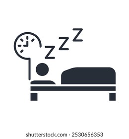 sleep quality icon. vector.Editable stroke.linear style sign for use web design,logo.Symbol illustration.