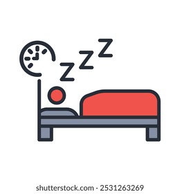 sleep quality icon. vector.Editable stroke.linear style sign for use web design,logo.Symbol illustration.