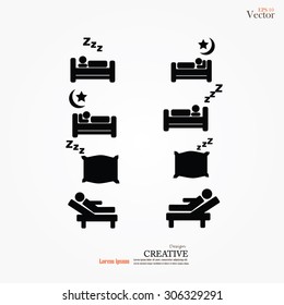Sleep Related Vector Icons.vector illustration.
