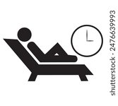 sleep rest clock icon vector design
