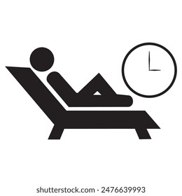 sleep rest clock icon vector design