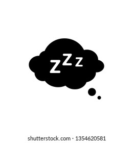 Sleep Rest icon in flat style. Sleep symbol for your web site design, logo, app, UI Vector illustration