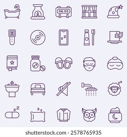 SLEEP AND REST ICON SET