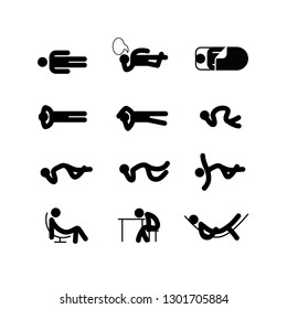 Sleep and Rest. Vector icon set