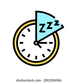 sleep restriction color icon vector. sleep restriction sign. isolated symbol illustration