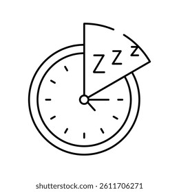 sleep restriction line icon vector. sleep restriction sign. isolated contour symbol black illustration