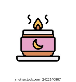 Sleep Scented Candle Icon Vector Illustration