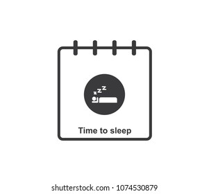 Sleep schedule icon. sleep symbol