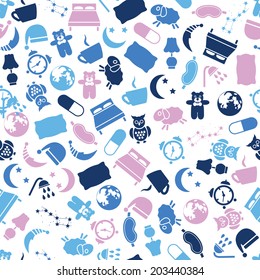 sleep seamless pattern