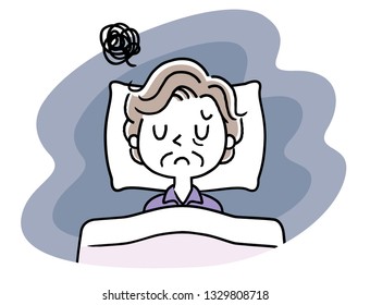 121 Old man insomnia Stock Vectors, Images & Vector Art | Shutterstock