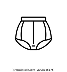 Sleep Shorts Icon. Vector sign in simple style isolated on white background.