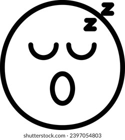Sleep single vector line icon