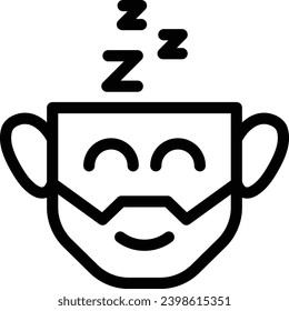 Sleep single vector line icon