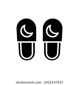 Ilustración del vector de iconos rellenos de las zapatillas de espera