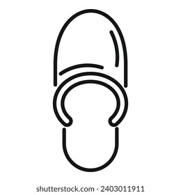 Sleep slippers icon outline vector. Residence indoor. House casual foot