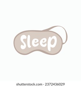  Sleep slogan for Sleeping mask on a white background