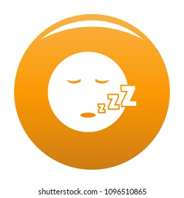 Sleep smile icon. Vector simple illustration of sleep smile icon isolated on white background
