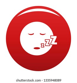 Sleep smile icon. Vector simple illustration of sleep smile icon isolated on white background