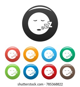 Sleep smile icon. Vector simple illustration of sleep smile icon isolated on white background