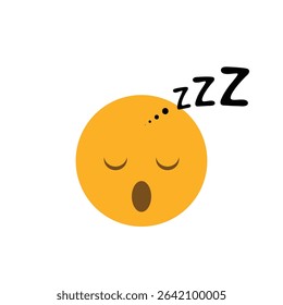 Sleep snore emoji face. cartoon night sleepy noise sound. yellow cartoon snoring zzz sleeping icon. dreaming emoji zzz