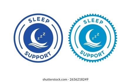 Sleep support logo badge design. Suitable for information and product label