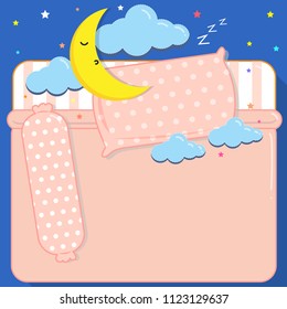 sleep sweet dream onthe orange bed