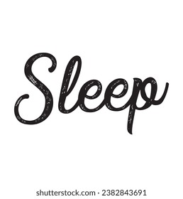 sleep text on white background.