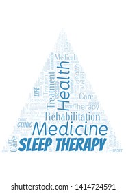 Sleep Therapy word cloud. Wordcloud made with text only.