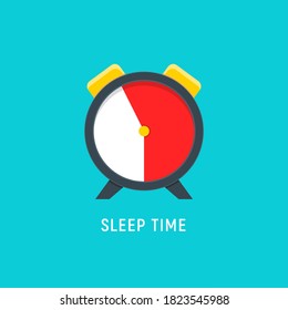 Sleep time clock icon. Countdown future day night time vector icon