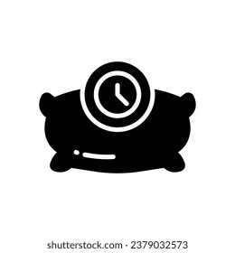 sleep time glyph icon. vector icon for your website, mobile, presentation, and logo design.