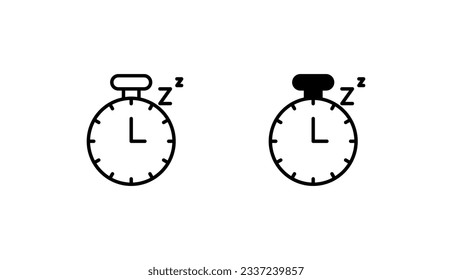 Sleep Time icon design with white background stock illustration