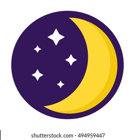 Sleep time icon flat isolated vector illustration