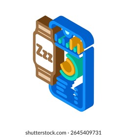 sleep tracker smart home isometric icon vetor. sleep tracker smart home sign. ilustração de símbolo isolado