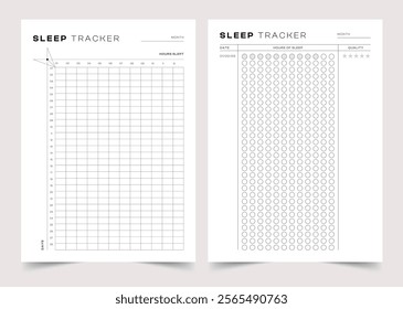 Sleep Tracker Template, Printable Planner