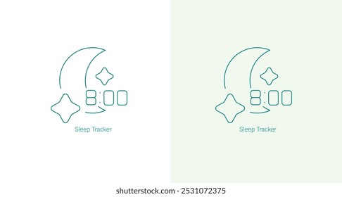 Sleep Tracker Vector Icon for Monitoring Sleep Quality and Patterns