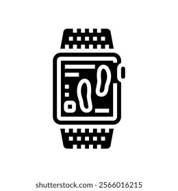 sleep tracker wearable glyph icon vector. sleep tracker wearable sign. isolated symbol illustration