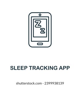 Sleep Tracking App icon. Simple element from well sleep collection. Creative Sleep Tracking App icon for web design, templates, infographics and more