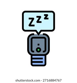 sleep tracking device color icon vector. sleep tracking device sign. isolated symbol illustration
