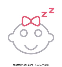 sleep vector color line icon 