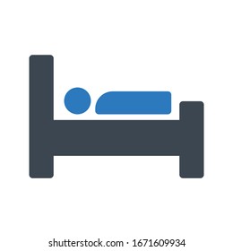 sleep vector glyph color icon 