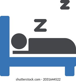 icono de color de glifo vector de sueño