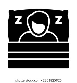 Sleep Vector Glyph Icon For Personal And Commercial Use.
