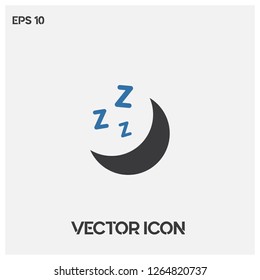 Sleep vector icon illustration.Flat sleep sign icon.Premium quality.