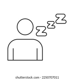 Sleep vector icon. Line sign for mobile concept and web design. Symbol, logo illustration. Vector graphics