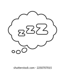 Sleep vector icon. Line sign for mobile concept and web design. Symbol, logo illustration. Vector graphics